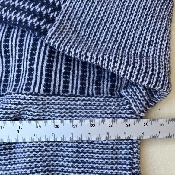 Madewell 100% MERINO WOOL Patchwork
Collage Cardigan In Indigo Women Size Large - Picture 6 of 9